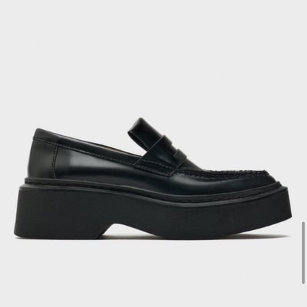Zara platform loafers